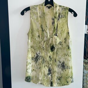 Ann Taylor Green Silk Blouse size 2